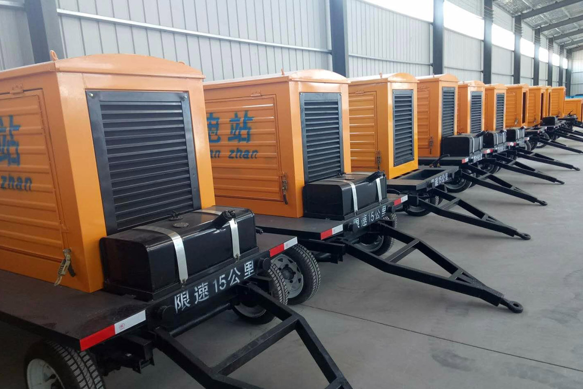 东阳发电机租赁施工现场